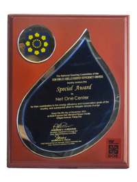 Special Award to Net One Center, Don Emilio Abello Energy Efficiency Awards December 2011